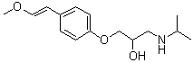 CAS 登录号：82961-02-2, 1-[4-(2-甲氧基乙烯基)苯氧基]-3-[异丙基氨基]-2-丙醇