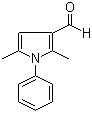 structure of CAS# 83-18-1, 2,5-Dimethyl-1-phenyl-1H-pyrrole-3-carboxaldehyde