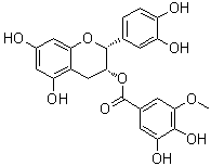 CAS # 83104-86-3, Epicatechin 3-O-(3-O-methyl)gallate, (-)-Epicatechin 3-(3''-O-methyl)gallate, 3,4-Dihydroxy-5-methoxy-benzoic acid (2R,3R)-2-(3,4-dihydroxyphenyl)-3,4-dihydro-5,7-dihydroxy-2H-1-benzopyran-3-yl ester