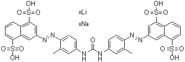 CAS # 83221-71-0, 3,3'-[Carbonylbis[imino(2-methyl-4,1-phenylene)azo]]bis-1,5-naphthalenedisulfonic acid lithium sodium salt
