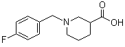 structure of CAS# 832737-45-8, 1-[(4-氟苯基)甲基]-3-哌啶甲酸