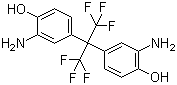 structure of CAS# 83558-87-6, 2,2-Bis(3-amino-4-hydroxyphenyl)hexafluoropropane