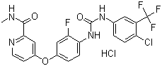 structure of CAS# 835621-07-3, Regorafenib 盐酸盐