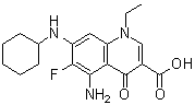 structure of CAS# 836620-48-5, 5-氨基-7-(环己基氨基)-1-乙基-6-氟-1,4-二氢-4-氧代-3-喹啉羧酸
