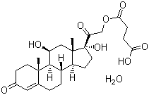 structure of CAS# 83784-20-7, Hydrocortisone hemisuccinate hydrate