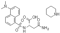 CAS # 83846-47-3, Piperidine, compd. with N2-[[5-(dimethylamino)-1-naphthalenyl]sulfonyl]-L-asparagine (1:1)