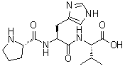 structure of CAS# 83960-33-2, L-脯氨酰-L-组氨酰-L-缬氨酸
