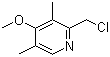 structure of CAS# 84006-10-0, 2-(氯甲基)-4-甲氧基-3,5-二甲基吡啶