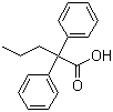 structure of CAS# 841-32-7, 2,2-二苯基戊酸