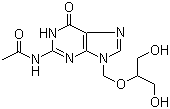 CAS 登录号：84245-12-5, N-[6,9-二氢-9-[[2-羟基-1-(羟基甲基)乙氧基]甲基]-6-氧代-1H-嘌呤-2-基]乙酰胺