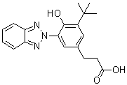 structure of CAS# 84268-36-0, 3-[3-(2H-苯并三唑-2-基)-5-叔丁基-4-羟基苯基]丙酸