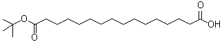CAS # 843666-27-3, tert-Butyl hydrogen hexadecanedioate, Hexadecanedioic acid mono(1,1-dimethylethyl) ester