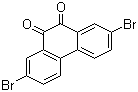 structure of CAS# 84405-44-7, 2,7-Dibromo-9,10-phenanthrenedione