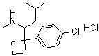 structure of CAS# 84467-94-7, 去甲基西布曲明盐酸盐
