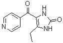CAS # 84490-12-0, Piroximone, 4-Ethyl-1,3-dihydro-5-(4-pyridinylcarbonyl)-2H-imidazol-2-one, MDL 19205