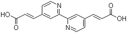 CAS # 845307-48-4, 2,2'-Bipyridine-4,4'-dipropenoic acid, 3,3'-[2,2'-Bipyridine]-4,4'-diylbis-(2E,2'E)-2-propenoic acid
