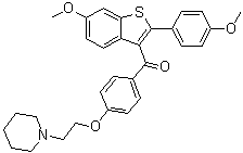 CAS # 84541-38-8, [6-Methoxy-2-(4-methoxyphenyl)benzo[b]thien-3-yl][4-[2-(1-piperidinyl)ethoxy]phenyl]methanone