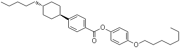 structure of CAS# 84601-02-5, 4-Heptyloxyphenyl 4-trans-(4-pentylcyclohexyl)benzoate