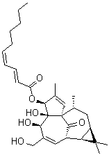 CAS # 84680-59-1, Euphorbia factor E1, 3-O-(2E,4Z-Decadienoyl)ingenol, 3-O-(2'E,4'Z-Decadienoyl)ingenol