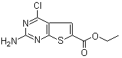 structure of CAS# 847560-46-7, 2-氨基-4-氯-噻吩并[2,3-d]嘧啶-6-羧酸乙酯
