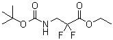 structure of CAS# 847986-13-4, 3-[[叔丁氧羰基]氨基]-2,2-二氟丙酸乙酯