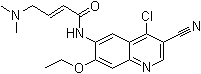structure of CAS# 848133-88-0, (2E)-N-(4-Chloro-3-cyano-7-ethoxy-6-quinolinyl)-4-(dimethylamino)-2-butenamide