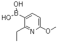 structure of CAS# 848360-87-2, 2-Ethyl-6-methoxypyridin-3-ylboronic acid