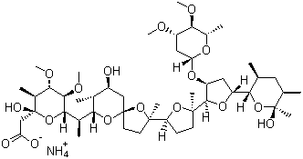 structure of CAS# 84878-61-5, 马杜霉素铵盐