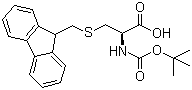 structure of CAS# 84888-35-7, N-[叔丁氧羰基]-S-(芴甲基)-L-半胱氨酸