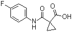 structure of CAS# 849217-48-7, 1-(4-氟苯基氨基甲酰基)环丙烷羧酸