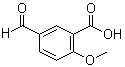 structure of CAS# 84923-70-6, 2-Methoxy-5-formylbenzoic acid