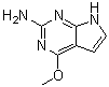 4-Methoxy-7H-pyrrolo[2,3-d]pyrimidin-2-amine molecular structure (CAS 84955-32-8)