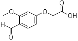 structure of CAS# 84969-24-4, (4-甲酰基-3-甲氧基苯氧基)乙酸