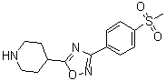 4-[3-[4-(Methylsulfonyl)phenyl]-1,2,4-oxadiazol-5-yl]piperidine molecular structure (CAS 849925-03-7)