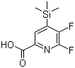 CAS # 851386-37-3, 5,6-Difluoro-4-(trimethylsilyl)pyridine-2-carboxylic acid