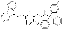 CAS 登录号：851392-68-2, (2S)-2-[[(9H-芴-9-基甲氧基)羰基]氨基]-4-[[(4-甲基苯基)二苯基甲基]氨基]丁酸