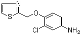 structure of CAS# 851545-79-4, 3-氯-4-(2-噻唑基甲氧基)苯胺