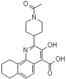 CAS 登录号：851547-34-7, 2-(1-乙酰基哌啶-4-基)-3-羟基-7,8,9,10-四氢苯并[h]喹啉-4-羧酸