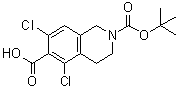 structure of CAS# 851784-82-2, 5,7-Dichloro-3,4-dihydro-2,6(1H)-isoquinolinedicarboxylic acid 2-(1,1-dimethylethyl) ester