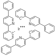 Tris[2-(5-phenyl-2-pyridinyl)phenyl]-iridium molecular structure (CAS 852151-17-8)