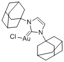 structure of CAS# 852445-88-6, 氯[1,3-双(金刚烷基)2H-咪唑-2-亚基]金(I)
