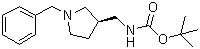 structure of CAS# 852857-09-1, (R)-1-Benzyl-3-N-Boc-aminomethylpyrrolidine