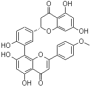 structure of CAS# 852875-96-8, (2S)-2-[3-[5,7-二羟基-2-(4-甲氧基苯基)-4-氧代-4H-1-苯并吡喃-8-基]-4-羟基苯基]-2,3-二氢-5,7-二羟基-4H-1-苯并吡喃-4-酮