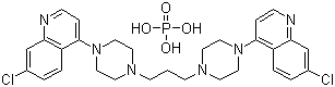 structure of CAS# 85547-56-4, 磷酸哌喹