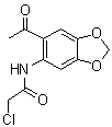 CAS 登录号：85590-94-9, N-(6-乙酰基-1,3-苯并二氧杂环戊烯-5-基)-2-氯乙酰胺