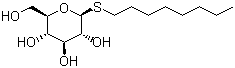structure of CAS# 85618-21-9, Octyl thioglucoside