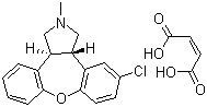 CAS # 85650-56-2, Asenapine maleate, trans-5-Chloro-2,3,3a,12b-tetrahydro-2-methyl-1H-dibenz[2,3:6,7]oxepino[4,5-c]pyrrole maleate