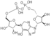 1-beta-D-呋喃核糖基-肌苷 5'-(三氢二磷酸酯) P',5''-内酯分子结构 (CAS 856702-89-1)