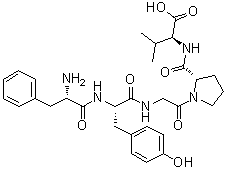 structure of CAS# 85679-70-5, L-苯丙氨酰-L-酪氨酰甘氨酰-L-脯氨酰-L-缬氨酸