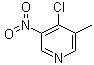 CAS 登录号：856834-51-0, 4-氯-3-甲基-5-硝基吡啶
